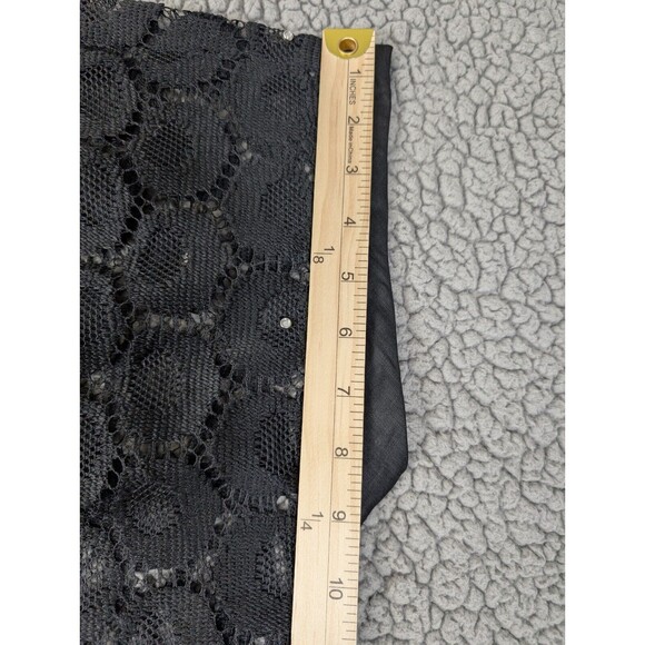 Andrea Jovine Black Lace Jacket With Linen Collar And Trim "Diamond" Accents Lrg - Picture 9 of 11